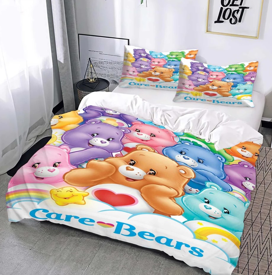 Personalized Care Bears Quilt Bedding Set Care Bears Birthday Party Care Bears Inspired Bedding Set Care Bears Birthday Gift
